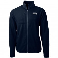 Кофта на молнии Seattle Seahawks Cutter & Buck Cascade Eco Sherpa Fleece - College Navy