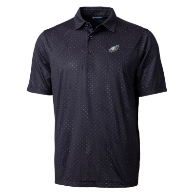 Поло Philadelphia Eagles Cutter & Buck Pike Double Dot Print Stretch - Black