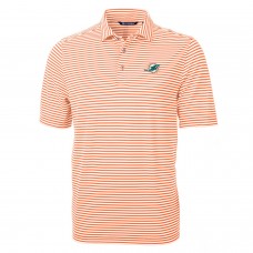 Поло Miami Dolphins Cutter & Buck Virtue Eco Pique Stripe - Orange