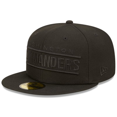 Бейсболка Washington Commanders New Era Team Black on Black Alternate Logo 59FIFTY