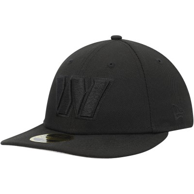 Бейсболка Washington Commanders New Era Black on Black II Low Profile 59FIFTY