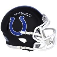 Autographed Indianapolis Colts Jonathan Taylor Fanatics Authentic Riddell Black Matte Speed Mini Helmet