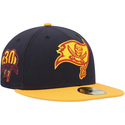 Бейсболка Tampa Bay Buccaneers New Era 30 Seasons 59FIFTY - Navy/Gold
