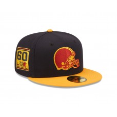 Бейсболка Cleveland Browns New Era 60th Anniversary 59FIFTY - Navy/Gold