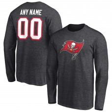 Именная футболка с длинным рукавом Tampa Bay Buccaneers Team Authentic Logo - Charcoal