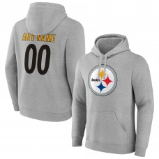 Именная толстовка Pittsburgh Steelers Team Authentic - Heathered Gray
