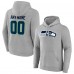 Именная толстовка Seattle Seahawks Team Authentic - Heathered Gray