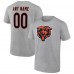 Именная футболка Chicago Bears Team Authentic - Heathered Gray