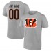Именная футболка Cincinnati Bengals Team Authentic - Heathered Gray