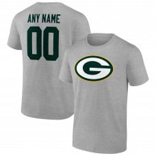 Именная футболка Green Bay Packers Team Authentic - Heathered Gray