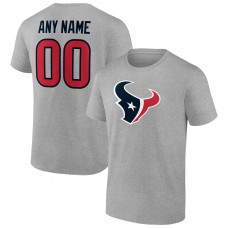 Именная футболка Houston Texans Team Authentic - Heathered Gray