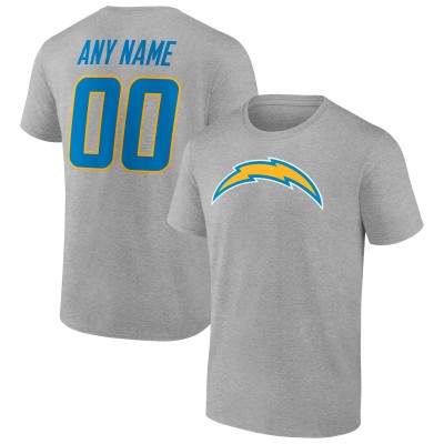 Именная футболка Los Angeles Chargers Team Authentic - Heathered Gray