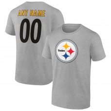 Именная футболка Pittsburgh Steelers Team Authentic - Heathered Gray