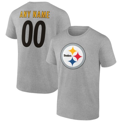 Именная футболка Pittsburgh Steelers Team Authentic - Heathered Gray