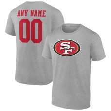 Именная футболка San Francisco 49ers Team Authentic - Heathered Gray
