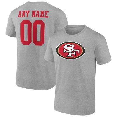 Именная футболка San Francisco 49ers Team Authentic - Heathered Gray