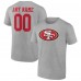 Именная футболка San Francisco 49ers Team Authentic - Heathered Gray