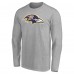 Именная футболка с длинным рукавом Baltimore Ravens Team Authentic - Gray