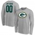 Именная футболка с длинным рукавом Green Bay Packers Team Authentic - Gray