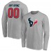 Именная футболка с длинным рукавом Houston Texans Team Authentic - Gray