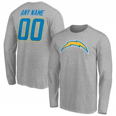 Именная футболка Los Angeles Chargers Team Authentic - Gray