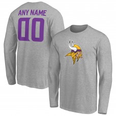 Футболка с длинным рукавом Minnesota Vikings Team Authentic Custom - Gray