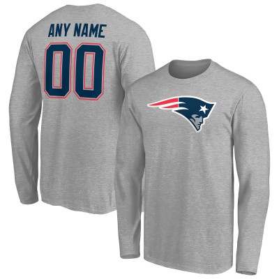 Именная футболка New England Patriots Team Authentic - Gray