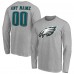 Футболка с длинным рукавом Philadelphia Eagles Team Authentic Custom - Gray