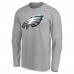 Футболка с длинным рукавом Philadelphia Eagles Team Authentic Custom - Gray