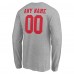 Именная футболка с длинным рукавом San Francisco 49ers Team Authentic - Gray