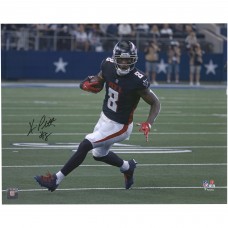 Autographed Atlanta Falcons Kyle Pitts Fanatics Authentic 16 x 20 Black Jersey Running Photograph
