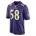 Игровая джерси Michael Pierce Baltimore Ravens Nike - Purple