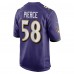 Игровая джерси Michael Pierce Baltimore Ravens Nike - Purple