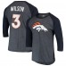 Футболка Russell Wilson Denver Broncos Majestic Threads Name & Number Team Colorway Tri-Blend 3/4 Raglan Sleeve Player - Navy