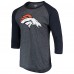 Футболка Russell Wilson Denver Broncos Majestic Threads Name & Number Team Colorway Tri-Blend 3/4 Raglan Sleeve Player - Navy