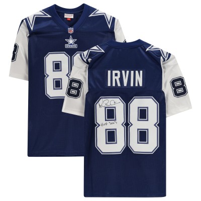 Игровая джерси Autographed Dallas Cowboys Michael Irvin Fanatics Authentic Navy Mitchell & Ness 1995 Throwback Authentic with HOF 2007 Inscription