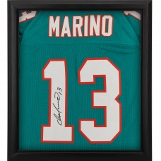 Autographed Miami Dolphins Dan Marino Fanatics Authentic Mitchell & Ness Aqua Authentic Jersey Shadowbox