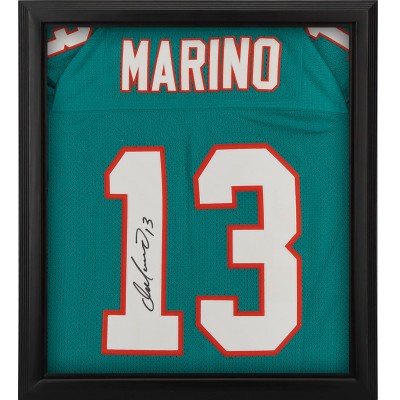 Autographed Miami Dolphins Dan Marino Fanatics Authentic Mitchell & Ness Aqua Authentic Jersey Shadowbox