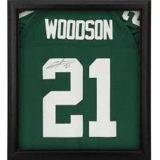 Игровая джерси Autographed Green Bay Packers Charles Woodson Fanatics Authentic Nike Aqua Throwback Limited Shadowbox