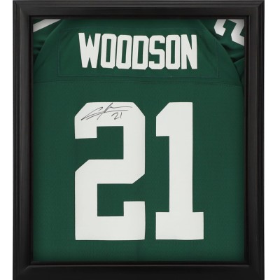 Игровая джерси Autographed Green Bay Packers Charles Woodson Fanatics Authentic Nike Aqua Throwback Limited Shadowbox