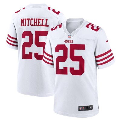 Игровая джерси Elijah Mitchell San Francisco 49ers Nike Player Game - White