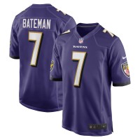 Джерси Baltimore Ravens Rashod Bateman Nike Purple Game Player