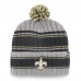 Шапка с помпоном New Orleans Saints 47 Rexford Cuffed Knit - Graphite/Black