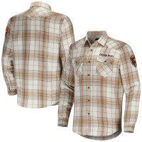 Chicago Bears NFL x Darius Rucker Collection by Fanatics Flannel Long Sleeve Button-Up Shirt - Tan