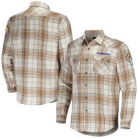 Los Angeles Rams NFL x Darius Rucker Collection by Fanatics Flannel Long Sleeve Button-Up Shirt - Tan