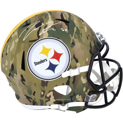 Autographed Pittsburgh Steelers Pat Freiermuth Fanatics Authentic Riddell Camo Speed Replica Helmet