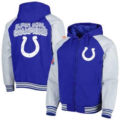 Куртка Толстовка на молнии Indianapolis Colts G-III Sports by Carl Banks Defender Raglan Varsity - Royal