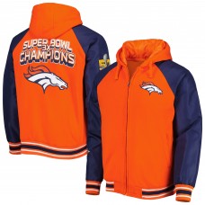 Куртка Толстовка на молнии Denver Broncos G-III Sports by Carl Banks 3x Champions Defender Raglan Varsity - Orange