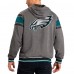 Толстовка на молнии Philadelphia Eagles G-III Sports by Carl Banks Extreme Full Back Reversible - Gray/Midnight Green