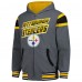 Кофта на молнии Pittsburgh Steelers G-III Sports by Carl Banks Extreme Full Back Reversible - Black/Gray